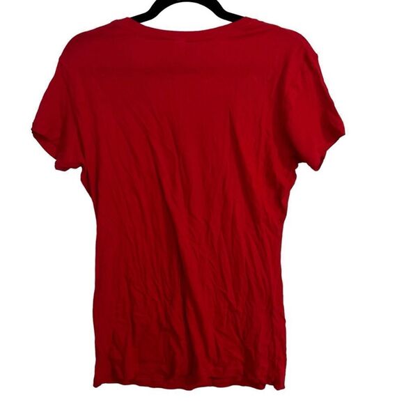 Coca Cola Enjoy Red V Neck Cotton T-Shirt Size XL - Picture 2 of 7